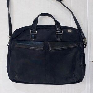 Tumi Vista Collection Black Nylon Briefcase Laptop Bag with Strap